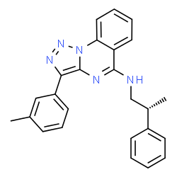 ChemSpider 2D Image | 3-(3-Methylphenyl)-N-[(2R)-2-phenylpropyl][1,2,3]triazolo[1,5-a]quinazolin-5-amine | C25H23N5