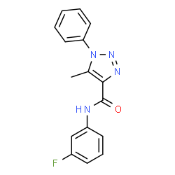 ChemSpider 2D Image | N-(3-Fluorophenyl)-5-methyl-1-phenyl-1H-1,2,3-triazole-4-carboxamide | C16H13FN4O
