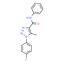 ChemSpider 2D Image | 1-(4-Fluorophenyl)-5-methyl-N-phenyl-1H-1,2,3-triazole-4-carboxamide | C16H13FN4O