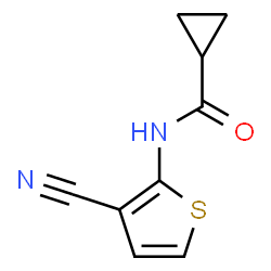 ChemSpider 2D Image | N-(3-Cyano-2-thienyl)cyclopropanecarboxamide | C9H8N2OS