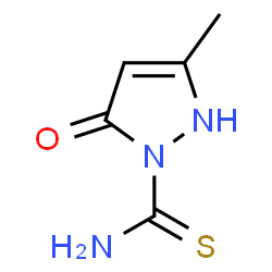 ChemSpider 2D Image | 3-METHYL-5-OXO-2H-PYRAZOLE-1-CARBOTHIOAMIDE | C5H7N3OS