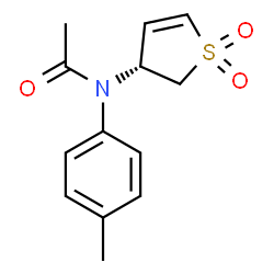 ChemSpider 2D Image | N-[(3R)-1,1-Dioxido-2,3-dihydro-3-thiophenyl]-N-(4-methylphenyl)acetamide | C13H15NO3S