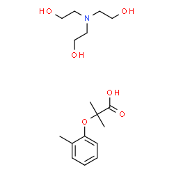 ChemSpider 2D Image | 2-Methyl-2-(2-methylphenoxy)propanoic acid - 2,2',2''-nitrilotriethanol (1:1) | C17H29NO6