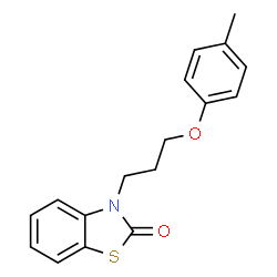 ChemSpider 2D Image | 3-(3-p-Tolyloxy-propyl)-3H-benzothiazol-2-one | C17H17NO2S