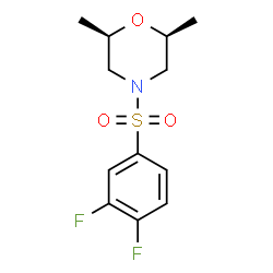 ChemSpider 2D Image | (2R,6S)-4-[(3,4-Difluorophenyl)sulfonyl]-2,6-dimethylmorpholine | C12H15F2NO3S