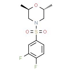 ChemSpider 2D Image | (2R,6R)-4-[(3,4-Difluorophenyl)sulfonyl]-2,6-dimethylmorpholine | C12H15F2NO3S