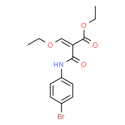 ChemSpider 2D Image | Ethyl (2E)-2-[(4-bromophenyl)carbamoyl]-3-ethoxyacrylate | C14H16BrNO4
