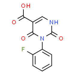 ChemSpider 2D Image | 3-(2-Fluorophenyl)-2,4-dioxo-1,2,3,4-tetrahydro-5-pyrimidinecarboxylic acid | C11H7FN2O4