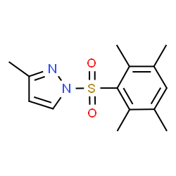 ChemSpider 2D Image | 3-Methyl-1-[(2,3,5,6-tetramethylphenyl)sulfonyl]-1H-pyrazole | C14H18N2O2S