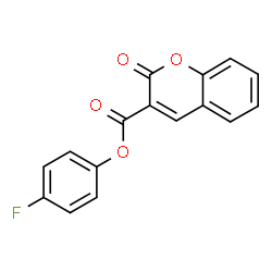 ChemSpider 2D Image | 4-Fluorophenyl 2-oxo-2H-chromene-3-carboxylate | C16H9FO4