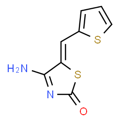 ChemSpider 2D Image | 2-thiazolidinone, 4-imino-5-(2-thienylmethylene)-, (5Z)- | C8H6N2OS2