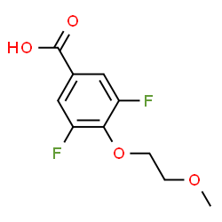 ChemSpider 2D Image | 3,5-Difluoro-4-(2-methoxyethoxy)benzoic acid | C10H10F2O4