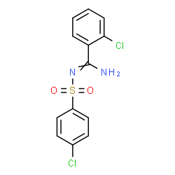 ChemSpider 2D Image | 2-Chloro-N'-[(4-chlorophenyl)sulfonyl]benzenecarboximidamide | C13H10Cl2N2O2S