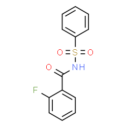 ChemSpider 2D Image | 2-Fluoro-N-(phenylsulfonyl)benzamide | C13H10FNO3S