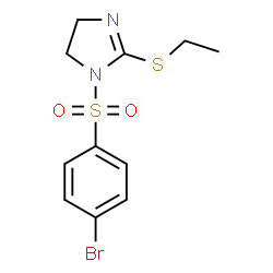 ChemSpider 2D Image | 1-[(4-Bromophenyl)sulfonyl]-2-(ethylsulfanyl)-4,5-dihydro-1H-imidazole | C11H13BrN2O2S2