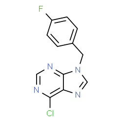 ChemSpider 2D Image | 6-Chloro-9-(4-fluorobenzyl)-9H-purine | C12H8ClFN4