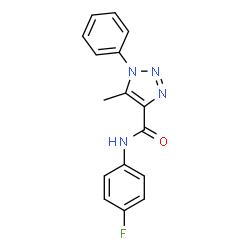 ChemSpider 2D Image | N-(4-Fluorophenyl)-5-methyl-1-phenyl-1H-1,2,3-triazole-4-carboxamide | C16H13FN4O
