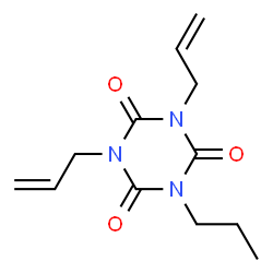 ChemSpider 2D Image | 1,3-Diallyl-5-propyl-1,3,5-triazinane-2,4,6-trione | C12H17N3O3
