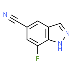 ChemSpider 2D Image | 7-Fluoro-1H-indazole-5-carbonitrile | C8H4FN3