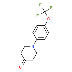 ChemSpider 2D Image | 1-(4-(trifluoromethoxy)phenyl)piperidin-4-one | C12H12F3NO2