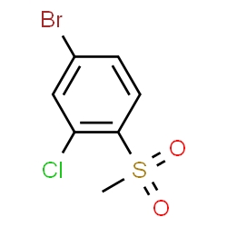ChemSpider 2D Image | 4-Bromo-2-chloro-1-(methylsulfonyl)benzene | C7H6BrClO2S