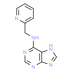 ChemSpider 2D Image | N-(2-Pyridinylmethyl)-7H-purin-6-amine | C11H10N6
