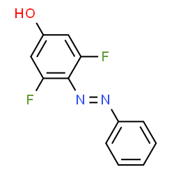ChemSpider 2D Image | 3,5-Difluoro-4-(2-phenyldiazenyl)phenol | C12H8F2N2O