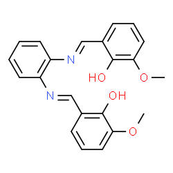 ChemSpider 2D Image | 2,2'-{1,2-Phenylenebis[nitrilo(E)methylylidene]}bis(6-methoxyphenol) | C22H20N2O4