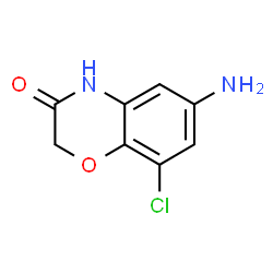 ChemSpider 2D Image | 6-Amino-8-chloro-2H-1,4-benzoxazin-3(4H)-one | C8H7ClN2O2