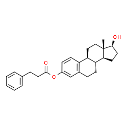 ChemSpider 2D Image | (17beta)-17-Hydroxyestra-1,3,5(10)-trien-3-yl 3-phenylpropanoate | C27H32O3