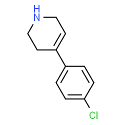 ChemSpider 2D Image | 4-(4-Chlorophenyl)-1,2,3,6-tetrahydropyridine | C11H12ClN
