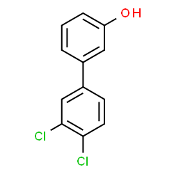 ChemSpider 2D Image | 3',4'-Dichloro-3-biphenylol | C12H8Cl2O
