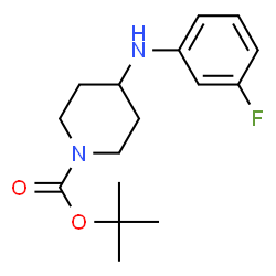 ChemSpider 2D Image | tert-Butyl 4-((3-fluorophenyl)amino)piperidine-1-carboxylate | C16H23FN2O2