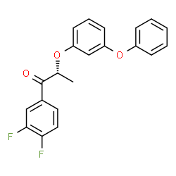 ChemSpider 2D Image | (2R)-1-(3,4-Difluorophenyl)-2-(3-phenoxyphenoxy)-1-propanone | C21H16F2O3
