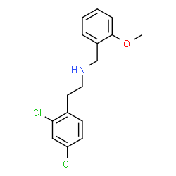 ChemSpider 2D Image | 2-(2,4-Dichlorophenyl)-N-(2-methoxybenzyl)ethanamine | C16H17Cl2NO