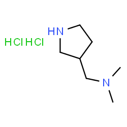ChemSpider 2D Image | dimethyl(pyrrolidin-3-ylmethyl)amine dihydrochloride | C7H18Cl2N2