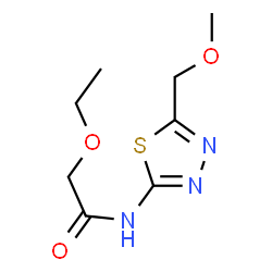 ChemSpider 2D Image | 2-Ethoxy-N-[5-(methoxymethyl)-1,3,4-thiadiazol-2-yl]acetamide | C8H13N3O3S
