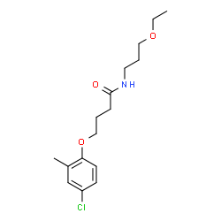 ChemSpider 2D Image | 4-(4-Chloro-2-methylphenoxy)-N-(3-ethoxypropyl)butanamide | C16H24ClNO3