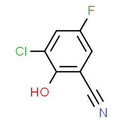 ChemSpider 2D Image | 3-Chloro-5-fluoro-2-hydroxybenzonitrile | C7H3ClFNO