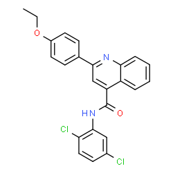ChemSpider 2D Image | N-(2,5-Dichlorophenyl)-2-(4-ethoxyphenyl)-4-quinolinecarboxamide | C24H18Cl2N2O2