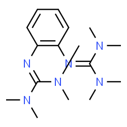 ChemSpider 2D Image | 2,2'-(1,2-Phenylene)bis(1,1,3,3-tetramethylguanidine) | C16H28N6