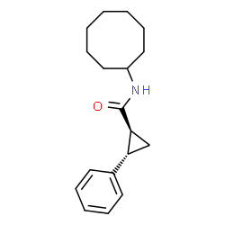 ChemSpider 2D Image | (1S,2S)-N-Cyclooctyl-2-phenylcyclopropanecarboxamide | C18H25NO