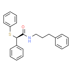 ChemSpider 2D Image | (2R)-2-Phenyl-N-(3-phenylpropyl)-2-(phenylsulfanyl)acetamide | C23H23NOS