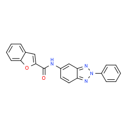 ChemSpider 2D Image | N-(2-Phenyl-2H-benzotriazol-5-yl)-1-benzofuran-2-carboxamide | C21H14N4O2