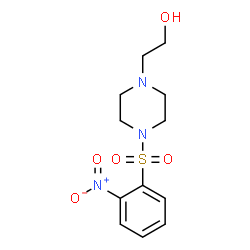 ChemSpider 2D Image | 2-(4-((2-Nitrophenyl)sulfonyl)piperazin-1-yl)ethanol | C12H17N3O5S