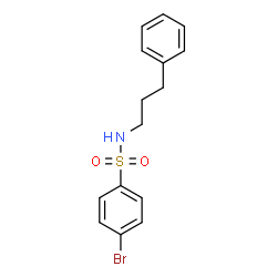 ChemSpider 2D Image | 4-Bromo-N-(3-phenylpropyl)benzenesulfonamide | C15H16BrNO2S