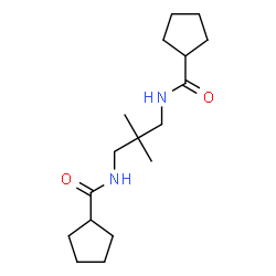 ChemSpider 2D Image | N,N'-(2,2-Dimethyl-1,3-propanediyl)dicyclopentanecarboxamide | C17H30N2O2