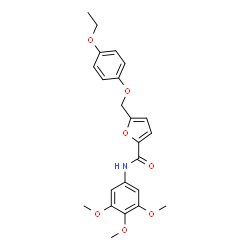 ChemSpider 2D Image | 5-[(4-Ethoxyphenoxy)methyl]-N-(3,4,5-trimethoxyphenyl)-2-furamide | C23H25NO7