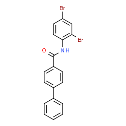 ChemSpider 2D Image | N-(2,4-Dibromophenyl)-4-biphenylcarboxamide | C19H13Br2NO
