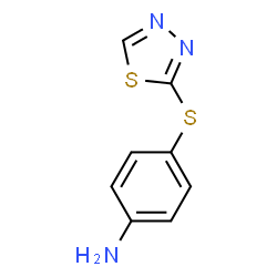 ChemSpider 2D Image | 4-(1,3,4-Thiadiazol-2-ylsulfanyl)aniline | C8H7N3S2